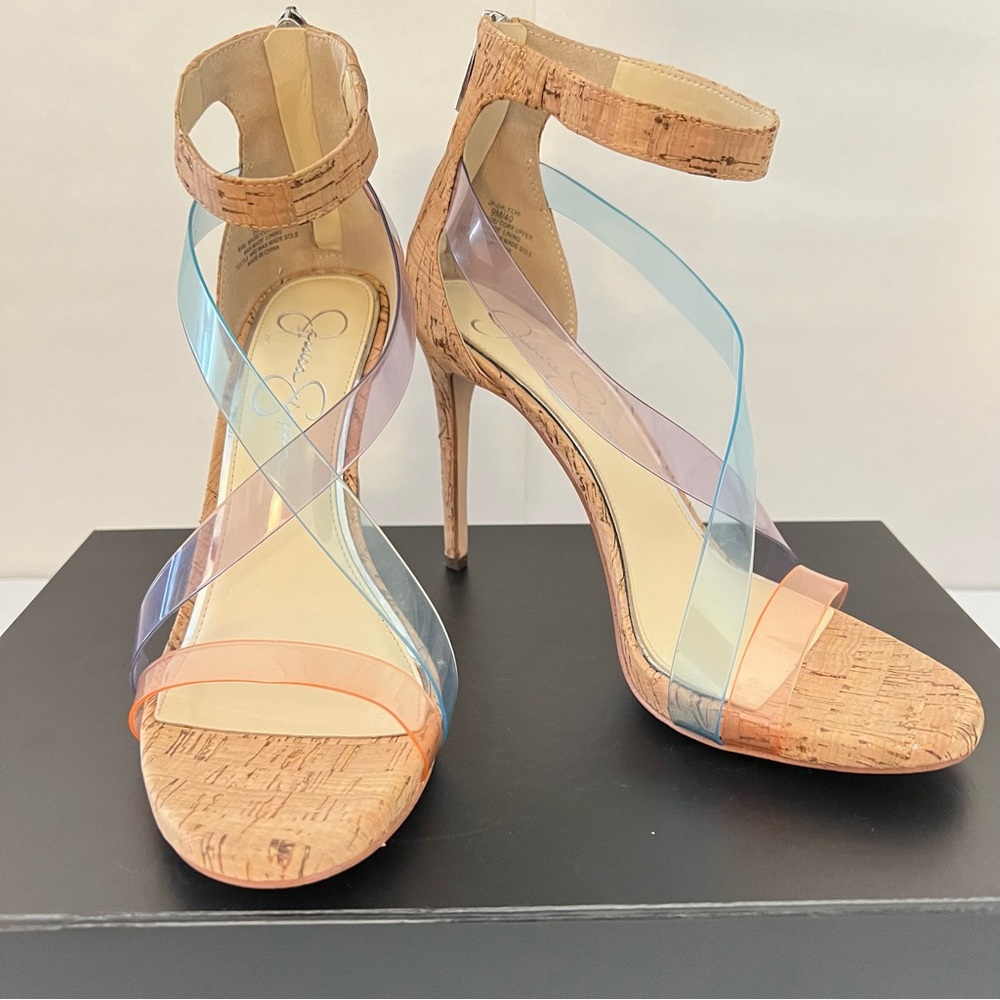 Jessica Simpson | JP-Dalechi | Corkscrew | Man Made  Sole | Translucent | 9 / 40